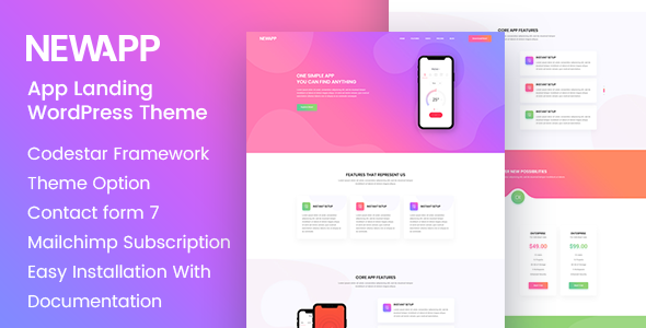 AppOrbit – Creative Mobile App Landing Page WordPress Theme