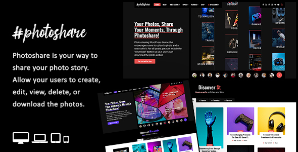 Photoshare – Blog Story & Photos Download WordPress Theme